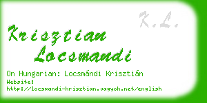 krisztian locsmandi business card